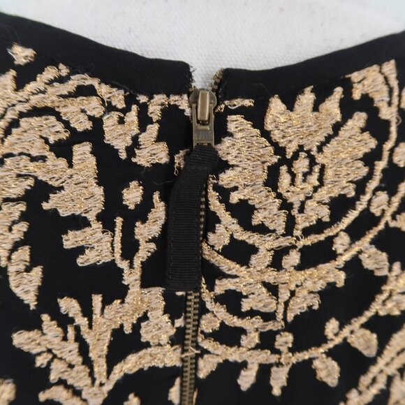 Joie Women's Short Sleeve Blouse Sparkly Gold and Black Size Small - Picture 5 of 8